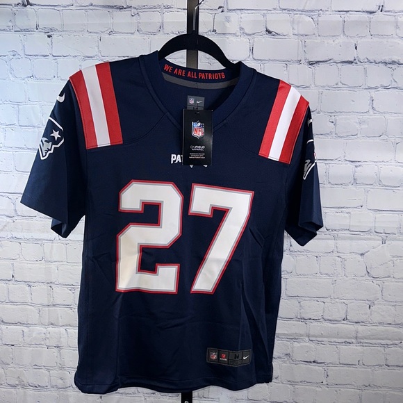 🧢 Nike NFL Youth Patriots JC Jackson Jersey #27 Blue M (10-12) NWT - Picture 1 of 4